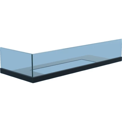 Left sided corner bio fire glass 60 cm Left sided, 60 cm safety glass