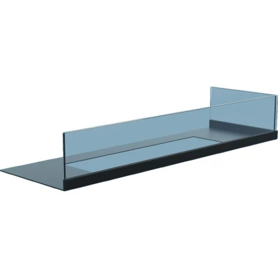 70 cm glass Right-sided corner bio fire glass 70 cm