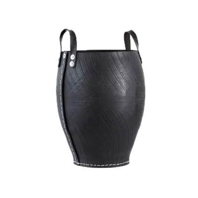 Black firewood bucket in black rubber – Buy now at Bioethanol-fireplace.co.uk Log basket, rubber