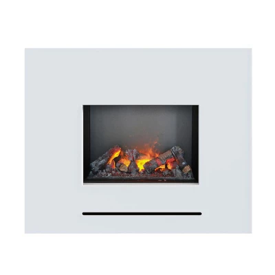 Glow Fire Lessing - Engine 56-600 | Freestanding Water Vapour Fireplace with Heating, 90 cm x 110 cm x 35 cm