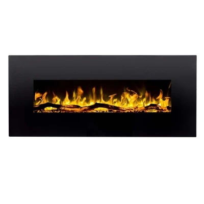 Aflamo Albion 128 cm inset wall-mounted electric fireplace Aflamo Albion 128 cm black wall-mounted electric fireplace