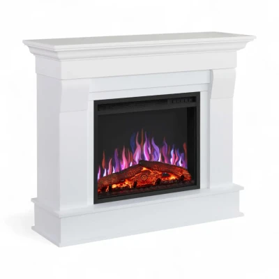 ArtiFlame Albion electric fireplace suite in white with AF23BS insert