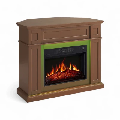 ArtiFlame Linz brown 2-in-1 electric fireplace with LED mood lighting effect