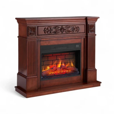 Toscana oak-finish electric fireplace suite with 23-inch insert