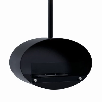 Halifax Black Oval Suspended Bio Fireplace 60 cm Halifax Black Oval Suspended Bio Fireplace 60 cm