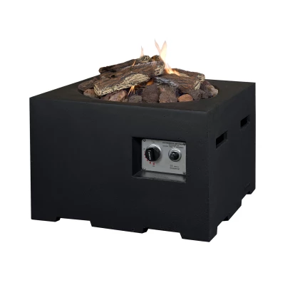 Happy Cocooning Fire Table Small Square Black Happy Cocooning Fire Table Small Square Black
