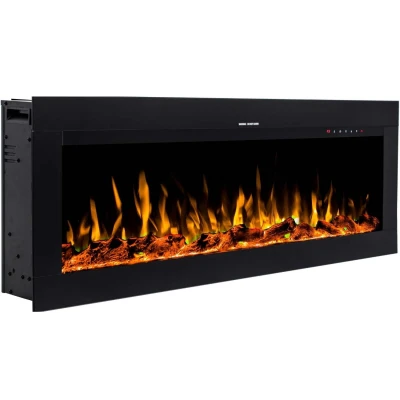 Aflamo Diamond 152 cm black wall-mounted electric fireplace