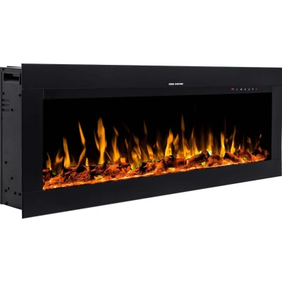 Aflamo Diamond 183 cm black wall-mounted electric fireplace