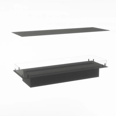 Foco Four 1200 hybrid fireplace for built-in installation