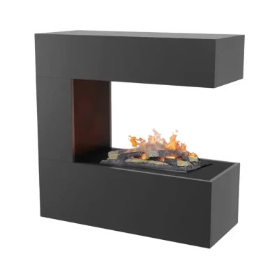 Glow Fire Schiller Wall Grey Wall-mounted Water Vapour Fireplace – Realistic Flame Effect