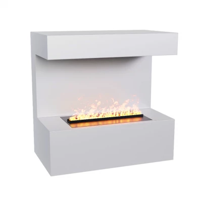 ScandiFlame Electric Late - White Wall-Mounted Opti-myst Fireplace ScandiFlame Electric Late - White Wall-Mounted Opti-myst Fireplace