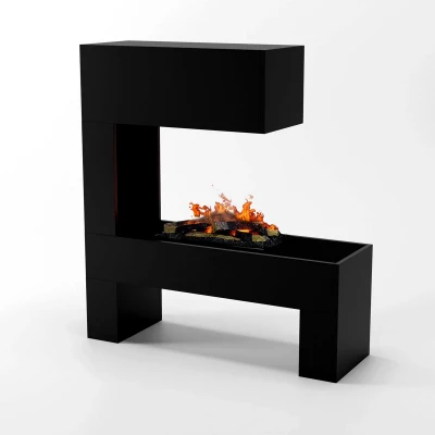 Black Mozart Opti-Myst Fireplace Black Mozart Opti-Myst Fireplace