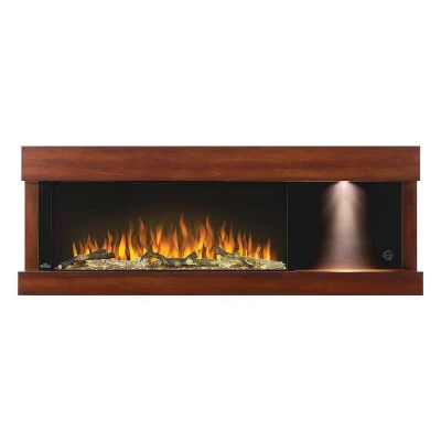 Napoleon Stylus Steinfeld Wall Mounted Electric Fireplace With Brown Walnut Frame Napoleon Stylus Steinfeld Wall Mounted Electric Fireplace With Brown Walnut Frame