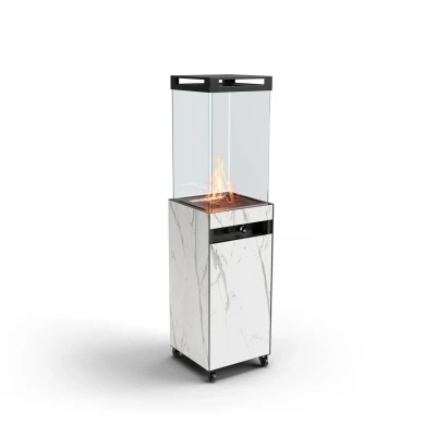 Planika ZOIA Outdoor Gas Patio Heater ZOIA Outdoor Gas Fireplace in White