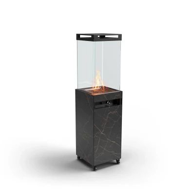 Planika ZOIA Outdoor Gas Patio Heater ZOIA Outdoor Gas Fireplace in Black