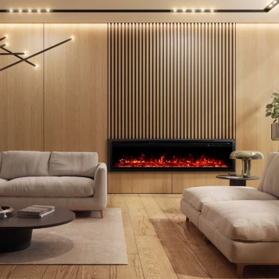 Royal Pro Wall-Mounted Electric Fireplace in Black