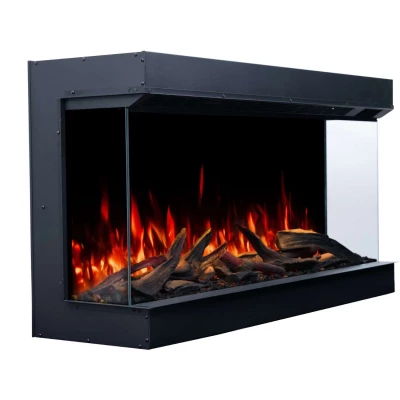 Superb 3D Electric Fireplace | 3-Sided Design | LED Flame Effect & Smart Control