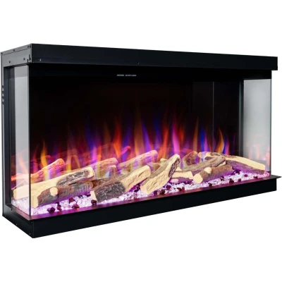 Aflamo Superb 40 black 3-sided inset electric fireplace