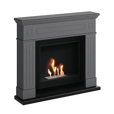 Bioethanol Fireplace Lønstrup in Grey from TAGU Lønstrup Grey Bioethanol Fireplace in Minimalist Design for Modern Homes