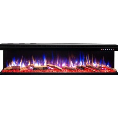 Aflamo Unique 166 cm black wall-mounted electric fireplace
