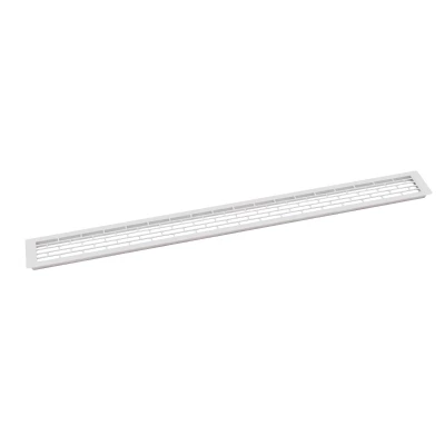 White Ventilation Grille - 100x9 cm - Ventilation Area 450 cm² White Ventilation Grille - 100x9 cm with a Ventilation Area of 450 cm²