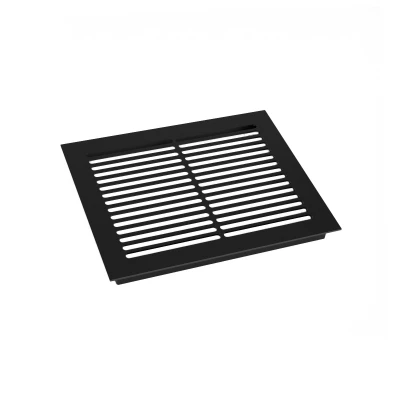 Ventilation Grille Black - 25x20.5 cm - Ventilation Area 210 cm² Black Ventilation Grille - Size: 25x20.5 cm - Ventilation Area: 210 cm²