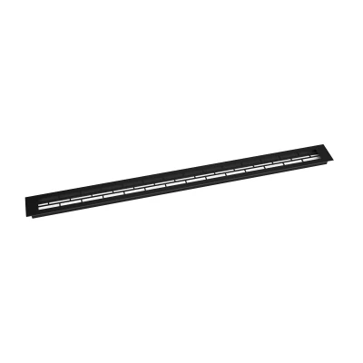 Black Ventilation Grille 80x6.5 cm - Air Opening 210 cm² Black Ventilation Grille 80x6.5 cm - Air Opening 210 cm²