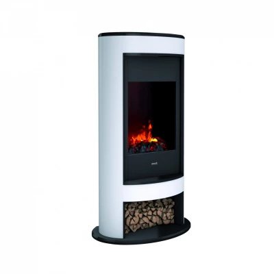 White water fireplace Verdi Water fire Verdi in white