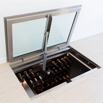 140 bottles wine cellar recessed in floor Vinorage wine cellar