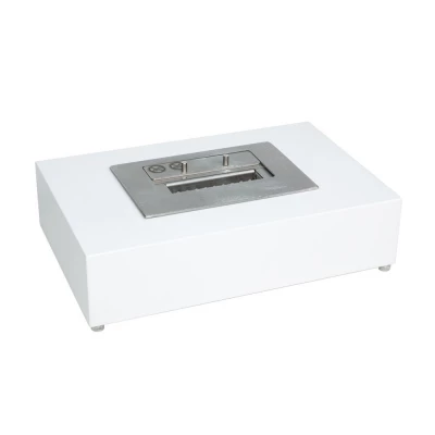 White London fireplace Small London table bio fire in white