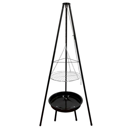 Tripod with grill and fire bowl Tripod with grill and fire bowl