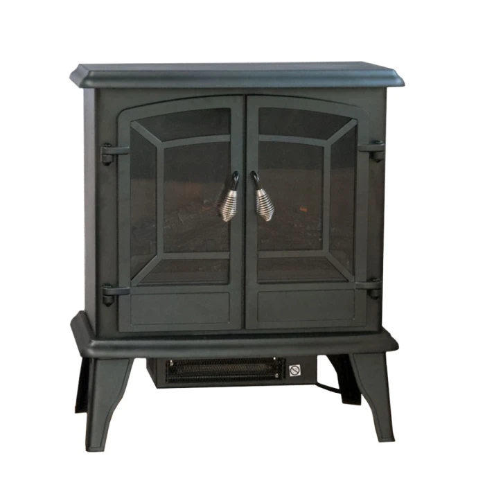 Electric Fireplace with Stove-Style Design