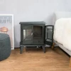 Electric Fireplace with Stove-Style Design
