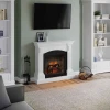 TAGU Magna Electric Fireplace – White Freestanding Design, PowerFlame 1 or 2
