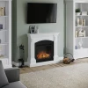 TAGU Magna Electric Fireplace – White Freestanding Design, PowerFlame 1 or 2