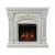 ScandiFlames Freyr electric fireplace with Eldur 18" insert, stone-look Polystone MGO frame