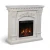ScandiFlames Freyr electric fireplace with Eldur 18" insert, stone-look Polystone MGO frame