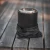 Medium matte black Volcano tabletop fire pit with clean stainless steel design