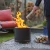 Large matte black Volcano fire pit – stainless steel outdoor model