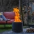 Large matte black Volcano fire pit – stainless steel outdoor model