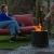 Large matte black Volcano fire pit – stainless steel outdoor model