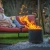 Large matte black Volcano fire pit – stainless steel outdoor model