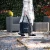 Large matte black Volcano fire pit – stainless steel outdoor model