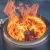 Volcano Extra Large fire pit – 15 kg stainless steel centerpiece for the garden