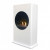 White freestanding ethanol fireplace - 100 cm wide