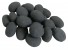 24 Black ceramic pebbles