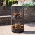Buffalo firepit with wood storage