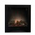 Black built-in electric fireplace without heating - width 60,5 cm