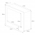 Black built-in electric fireplace without heat - width 75,5 cm