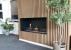 Foco One 1200 - Built-in bioethanol fireplace insert with a sleek black frame